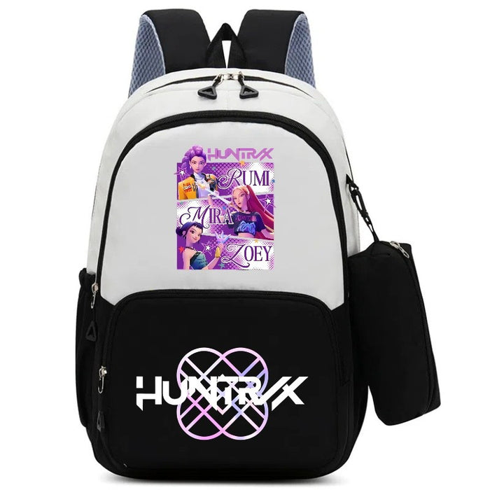 Wholesale Kpop Cartoon Print Two-Piece Backpack Set