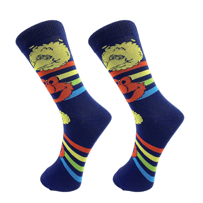 Wholesale Animal Series Cartoon Men's Middle Socks JDC-SK-YiYan079