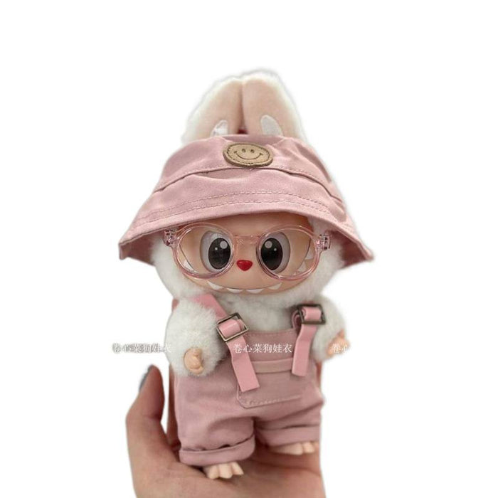 Wholesale Vinyl Doll overalls  hats clothes glasses