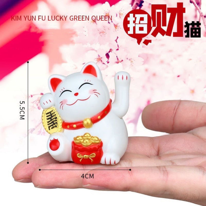 Wholesale Miniature solar-powered lucky cat desk ornament