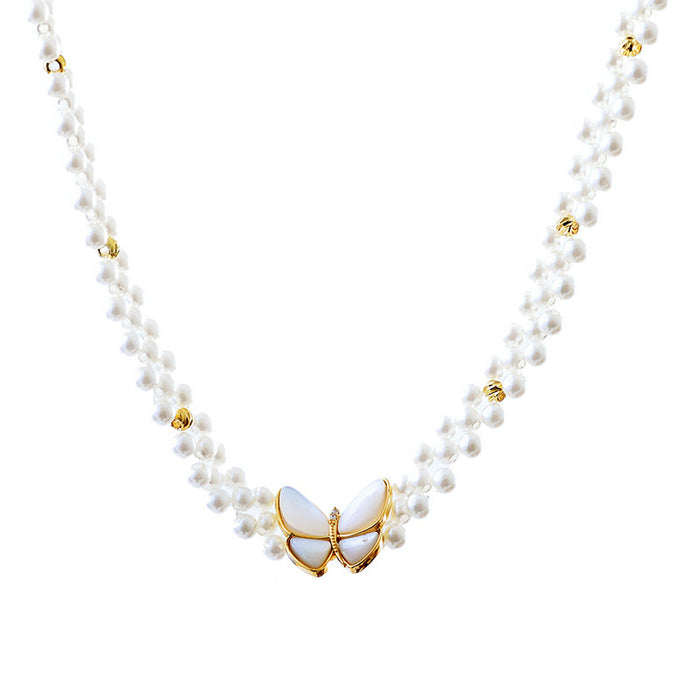 Wholesale Same multi-layer pearl necklace, high-end neck chain, bone chain design, jewelry accessories