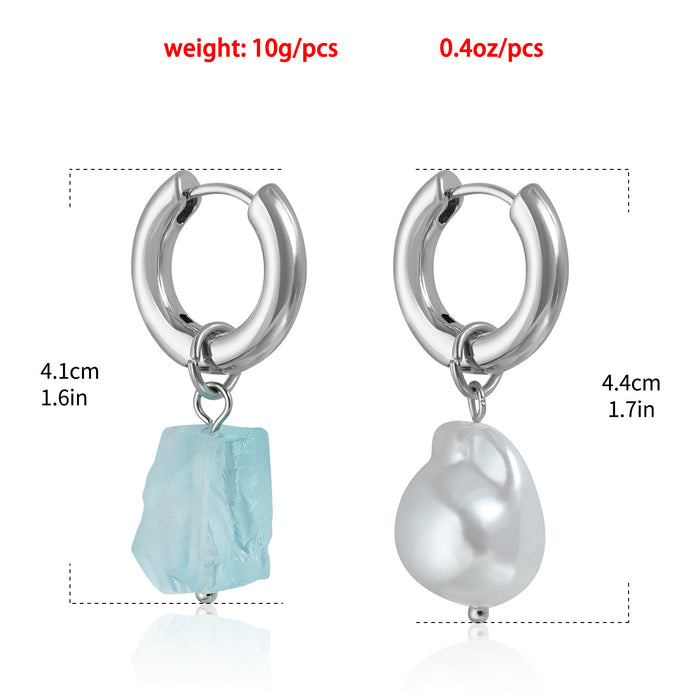 Wholesale lava ice vintage design geometric hoop earrings