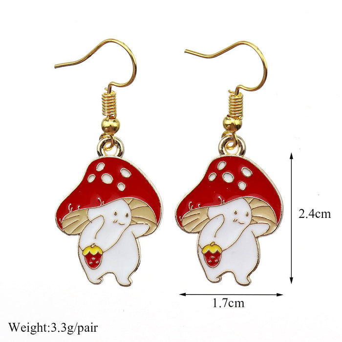 Wholesale Earrings Alloy Enamel Cute Cartoon (S) JDC-ES-niqing003