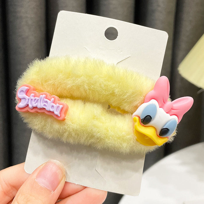 Wholesale Cute plush cartoon side clip hair clip