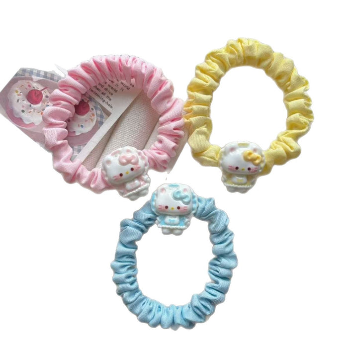 Wholesale Campus Hair Ring Couple Rubber Band Intestine Hair Rope Cartoon Hair Accessories