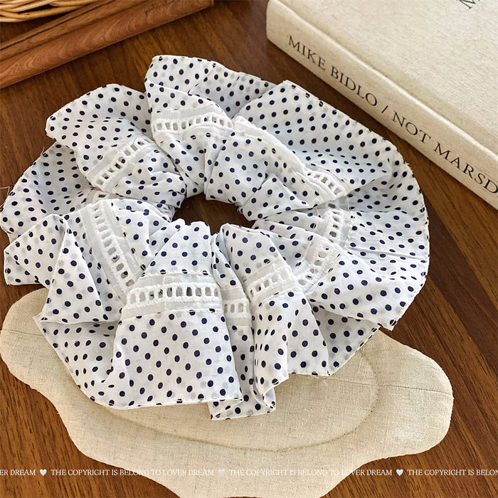 Wholesale Textured Black and White Multi-Layer Scrunchie Fashion Hair Tie Hair Accessory