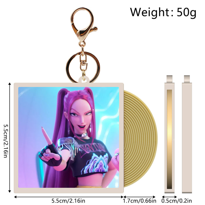 Wholesale KPOP CD vinyl record keychain