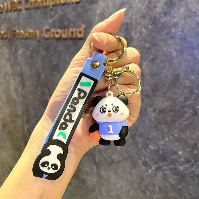 Wholesale Silicone Panda Keychain Decorative Bag Charm