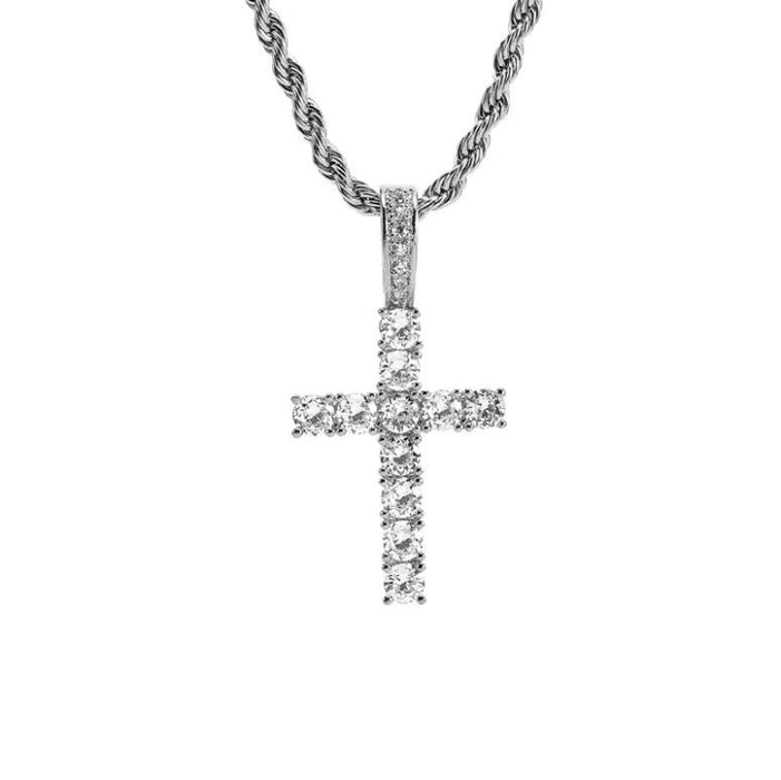 Wholesale Twist Chain Cross Men's Simple Jewelry Necklace Pendant Men's Popular Cross