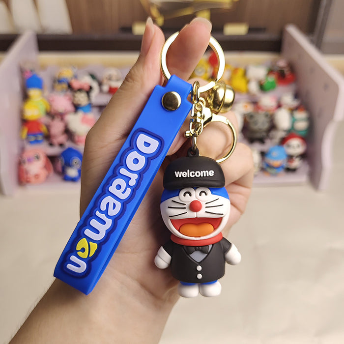 Wholesale  Cartoon  Cat  Keychain Car Key Couple Key Chain Bag Hanging Ornaments