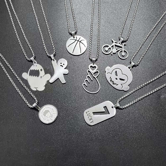 Wholesale Personalized Children's Stainless Steel Necklace JDC-NE-YSJZ008