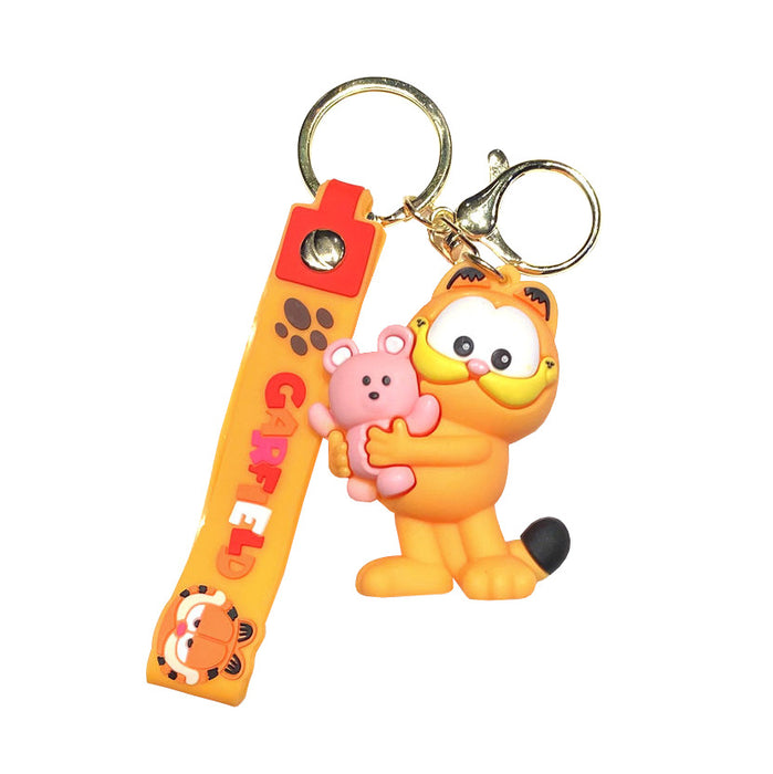 Wholesale Cartoon Silicone Cat Keychain Bag Pendant Ornament