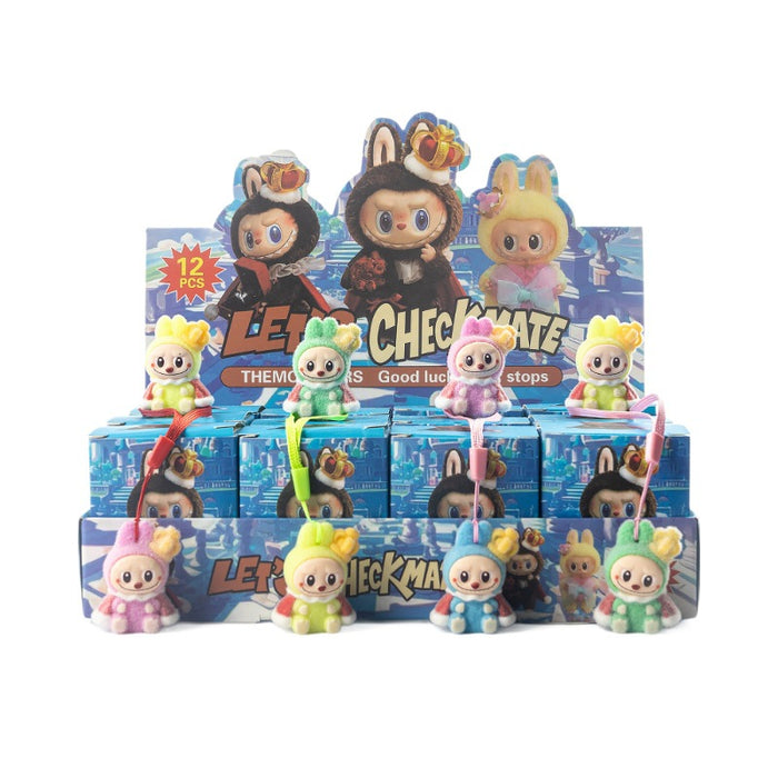 Wholesale 12pcs Skateboard flocking ornaments children' s toy blind box