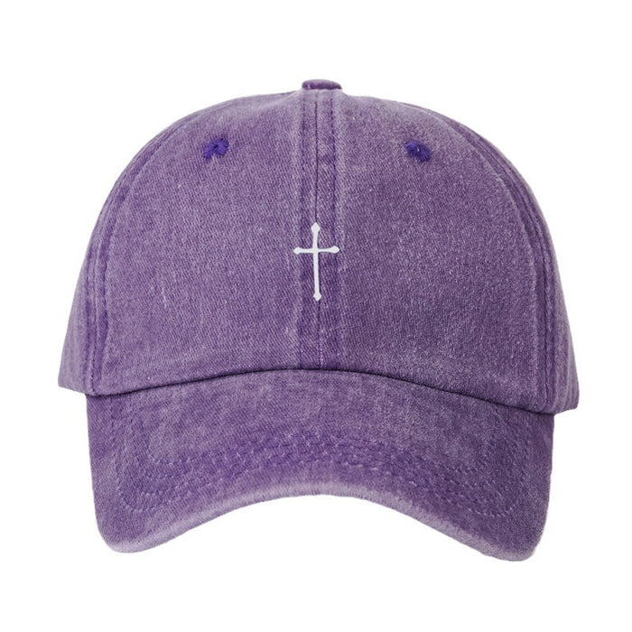 Wholesale Summer Fashion Personality Fashion Versatile Printing Cross Washed Baseball Cap Men's and Women's Duckbill Cap JDC-FH-TQ005