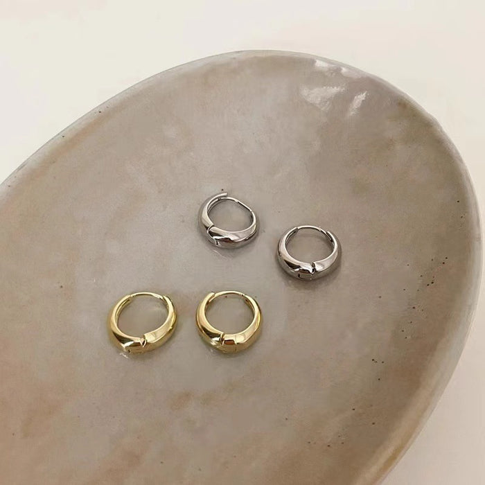 Wholesale Metal circle earrings, light luxury, niche design, ear ring for women