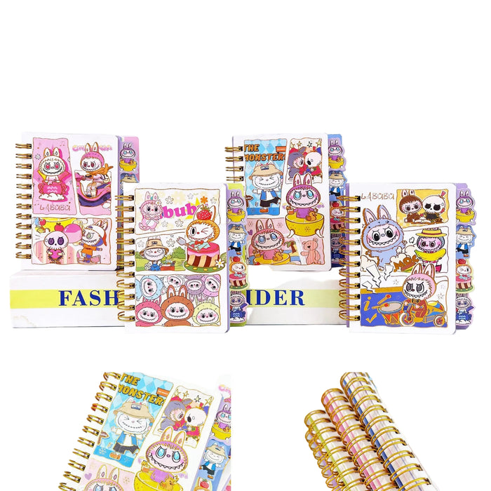 Wholesale Cute cartoon spiral notebook with dividers for students.