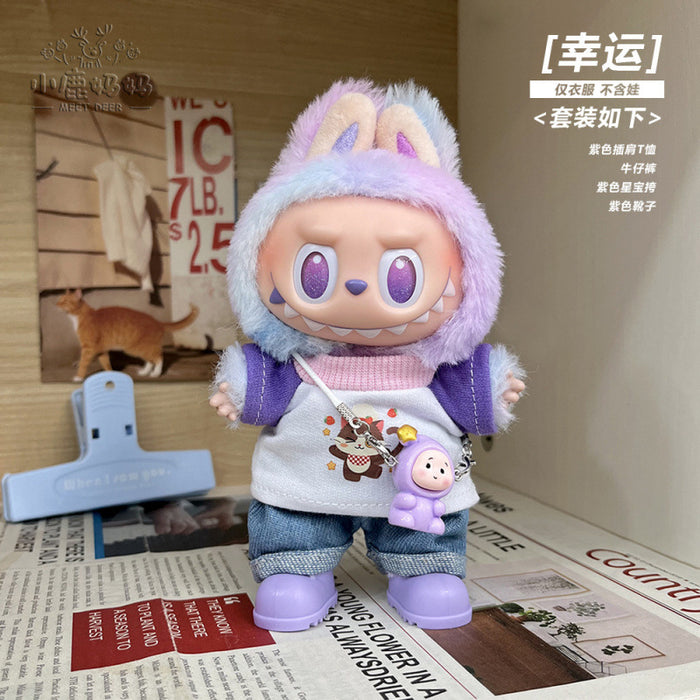 Wholesale Vinyl Doll Clothes Lucky  Clothes Trendy Cool Overalls