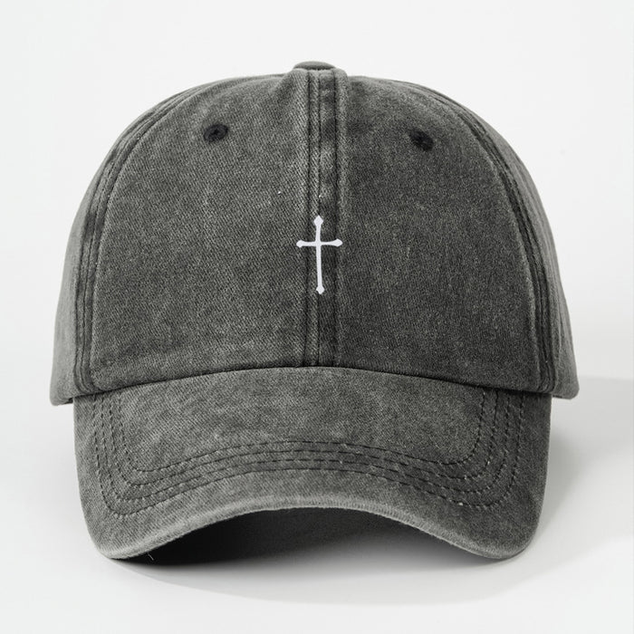 Wholesale Summer Fashion Personality Fashion Versatile Printing Cross Washed Baseball Cap Men's and Women's Duckbill Cap JDC-FH-TQ005