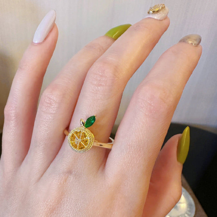 Wholesale Crystal Colored Diamond Black Olive  Dopamine Ring Women's Ring