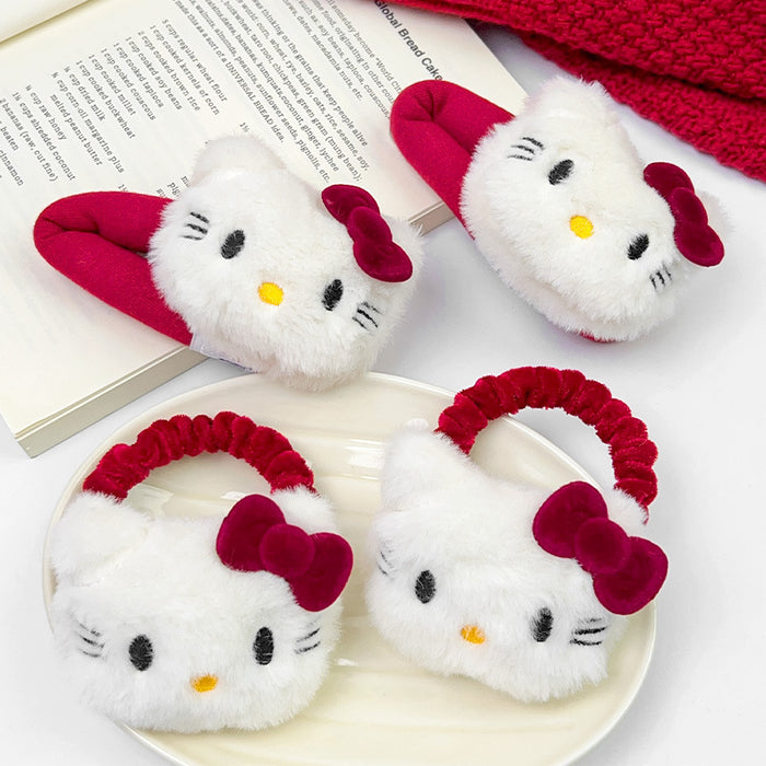 Wholesale Cute plush hair clips ponytail hair ties and cartoon snap clips