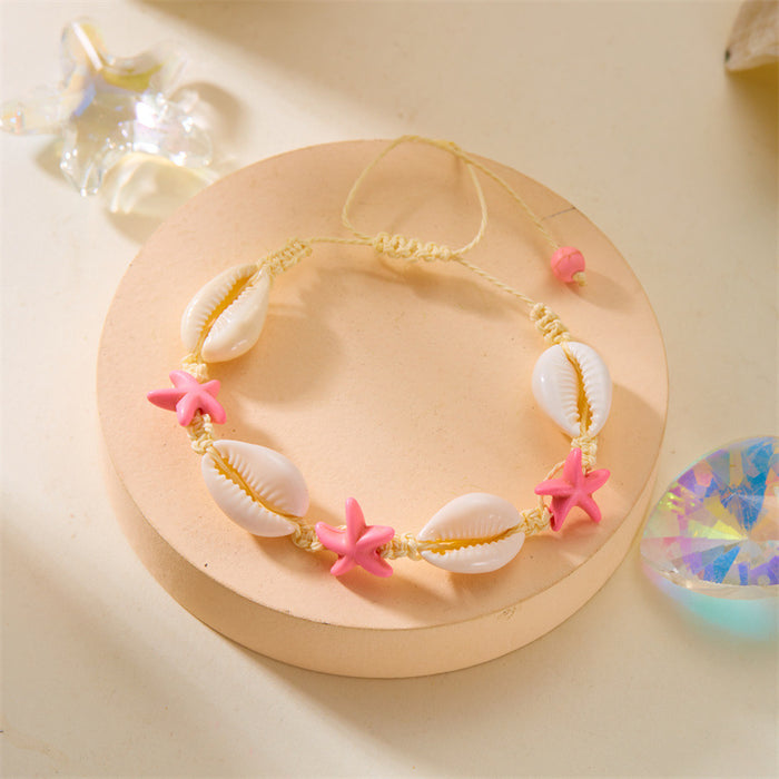 Wholesale Bohemian Sea Star Shell Beaded Bracelet Summer Beach Vacation Jewelry Accessory