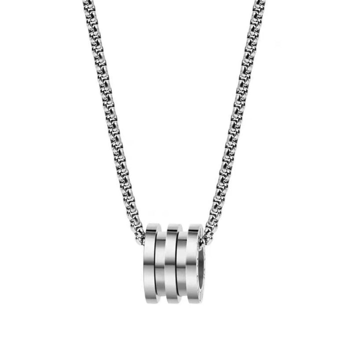 Wholesale Titanium steel necklace pendant, rotating pendant, necklace accessory, couple rainbow pendant