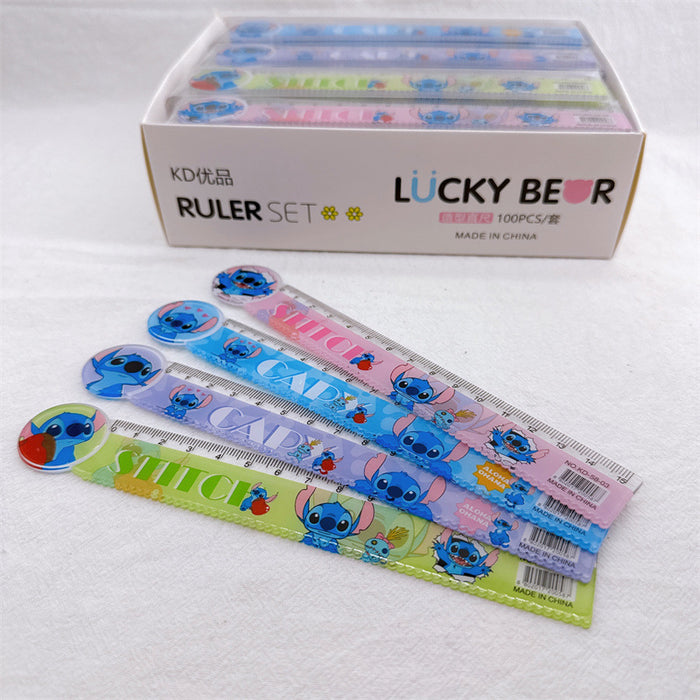 Wholesale 100pcs/ set Cartoon student ruler,  wavy ruler,  15 cm