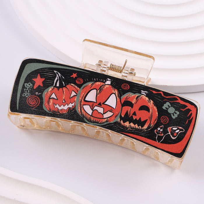 Wholesale Halloween PU Ghost Crow Pumpkin Hairpin JDC-HC-Fengp003