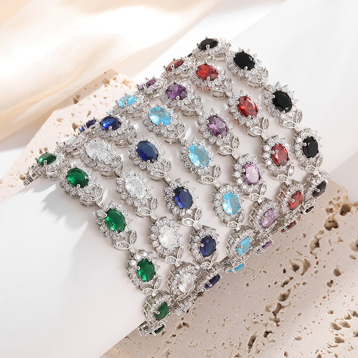 Wholesale Simple zircon-set bracelets in various colors