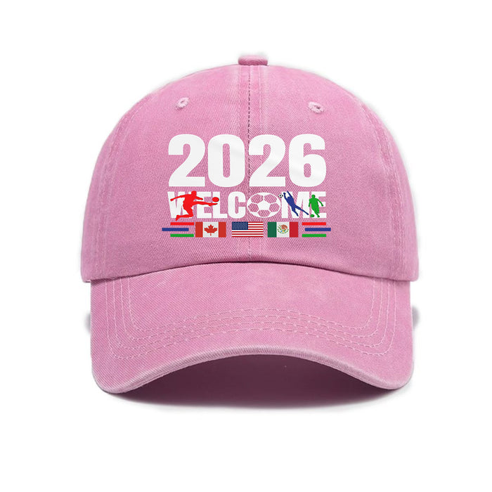 Wholesale Soft-Top Baseball Cap World Cup Print Sun Hat
