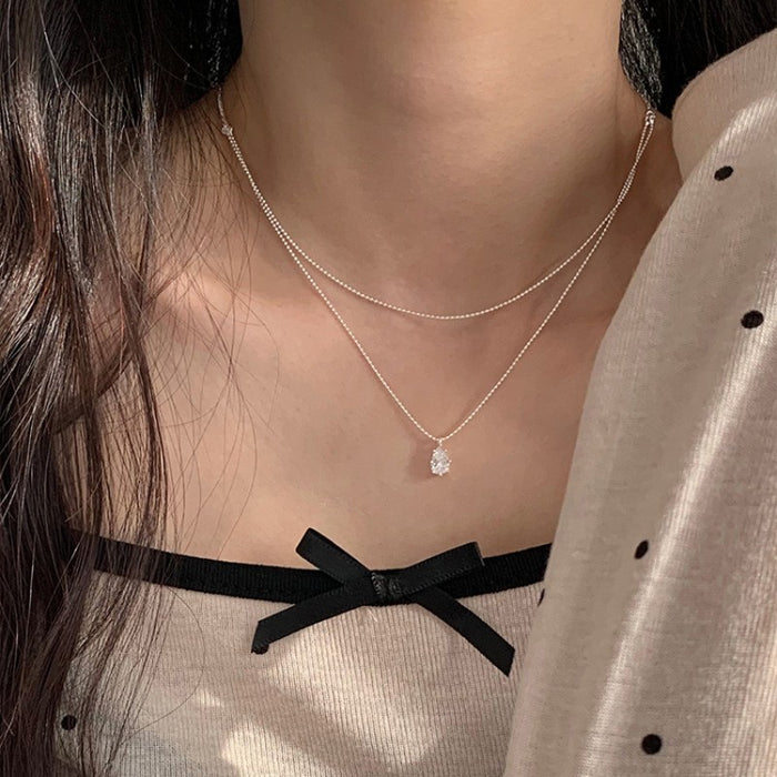 Wholesale  S925 Sterling Silver Butterfly Necklace Gift Female Niche Personalized Pendant