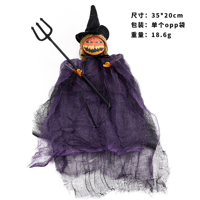 Wholesale  Decorations  Horror Pumpkin Doll Pendant Haunted House Party Hanging Ghost Props