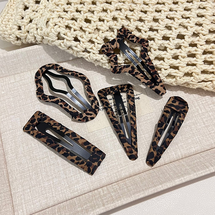 Wholesale Leopard Print BB Clip Bangs Clip Side Clip Broken Hairpin Hairpin Hairpin