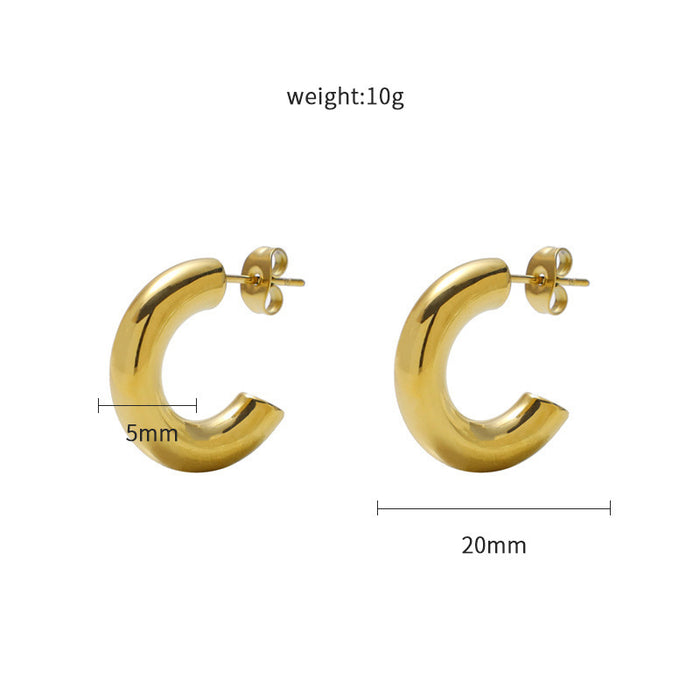 Wholesale Round popular jewelry stainless steel earrings