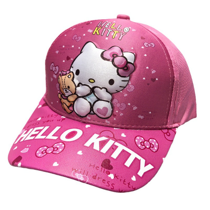 Wholesale 3D printed children's baseball cap, anime cartoon mesh cap, sun hat
