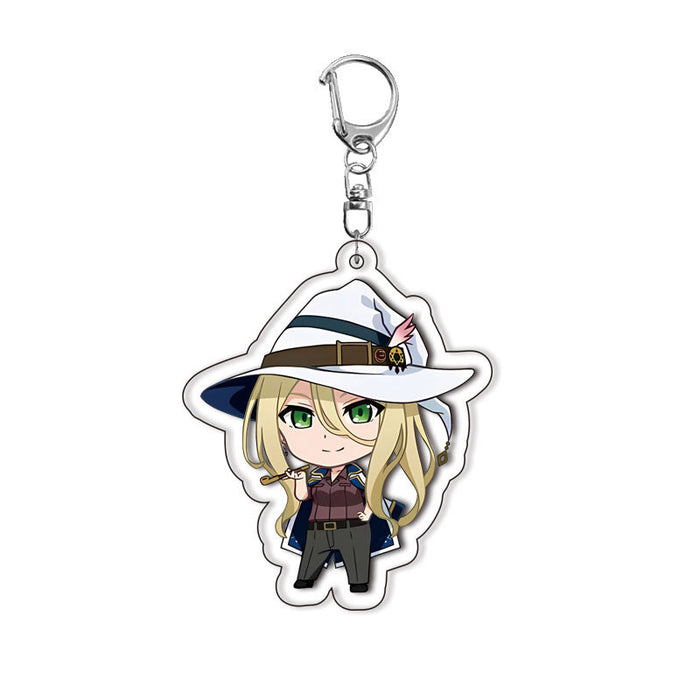 Wholesale Witch acrylic keychain animation surrounding campus creative jewelry pendant