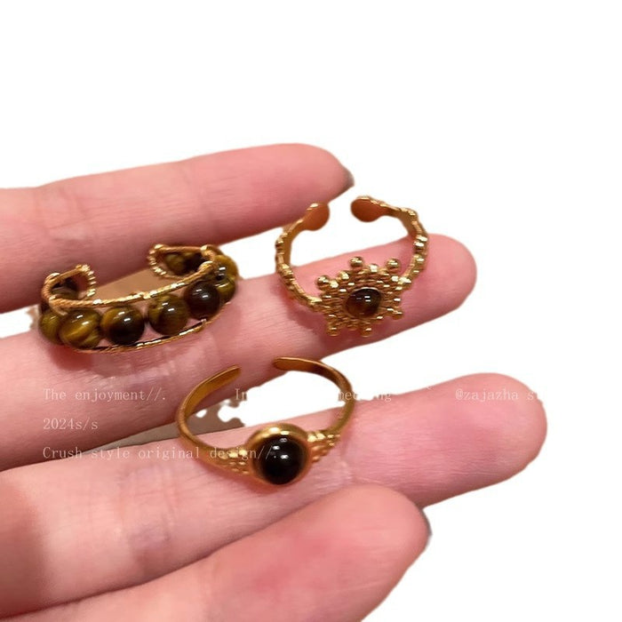 Wholesale Simple ring temperament retro light luxury niche versatile ring