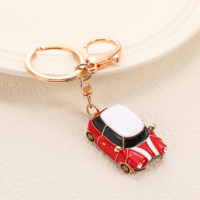 Wholesale Creative Car Keychain Burgundy Zinc Alloy Fashion Accessory MOQ≥2