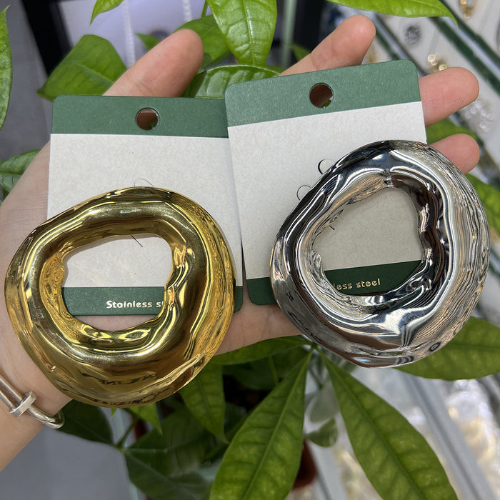 Wholesale Stainless Steel Irregular Brooch Fashion Versatile Design Pin Collar Accessories