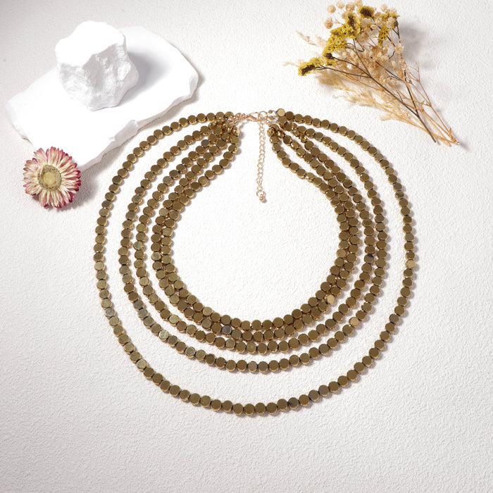 Wholesale Multi-layer Light Luxury Design Sense Alloy Long Necklace Niche Women