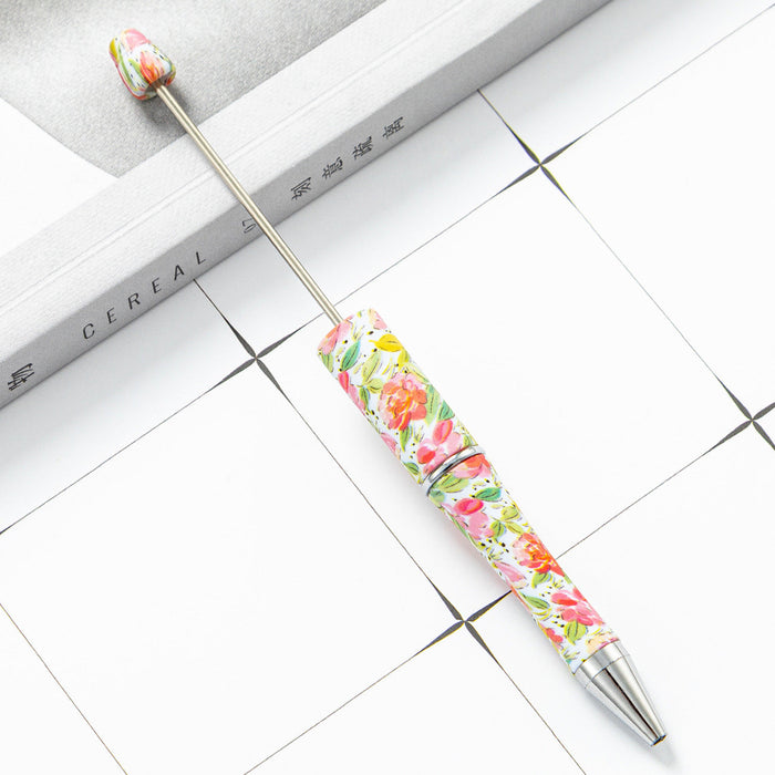 Wholesale Beadable Pens  Floral Butterfly Plastic Pen DIY for Beaded JDC-PN-Huah137