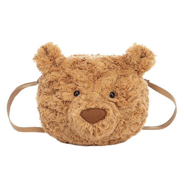 Wholesale cartoon plush doll bear backpack women's messenger bag