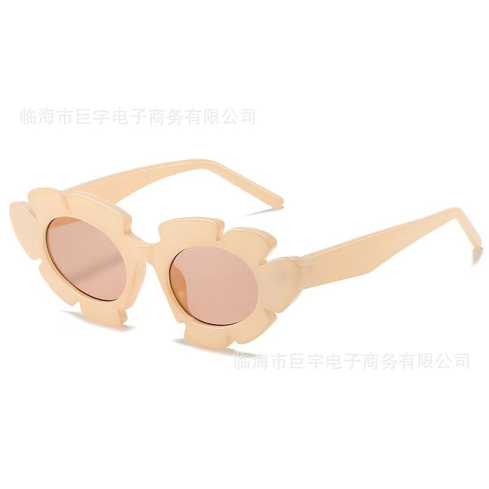 Wholesale New Sunflower Sunglasses Fashionable Flower Shaped Funny Decorative Sunglasses Glasses