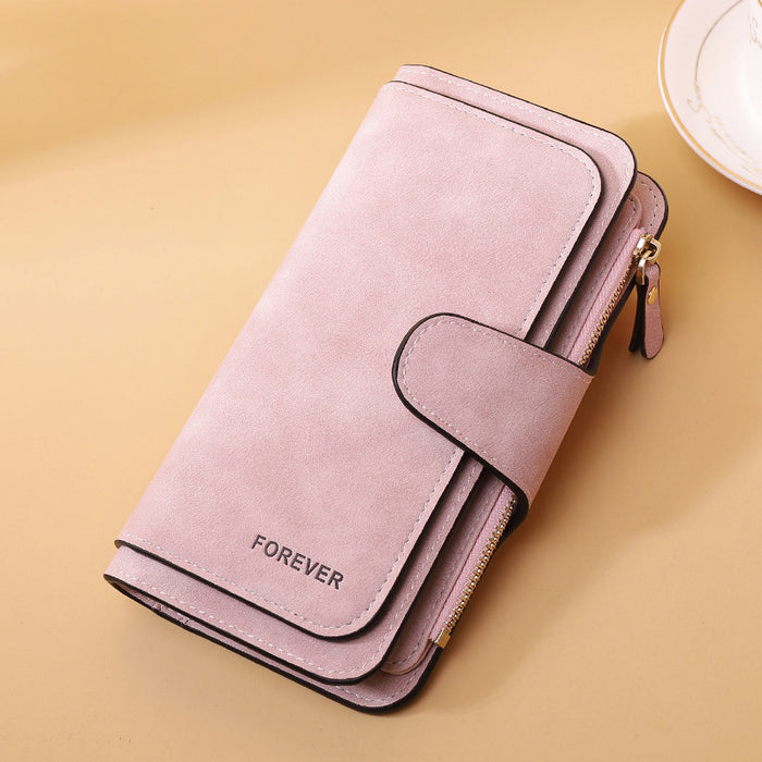 Wholesale Matte PU Leather Clutch Bag Long Large Capacity Wallet JDC-WT-Haok001