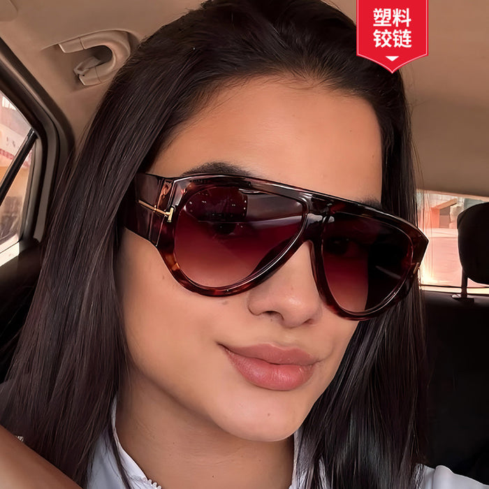 Wholesale Large Frame T-shaped Sun Protection Sunglasses