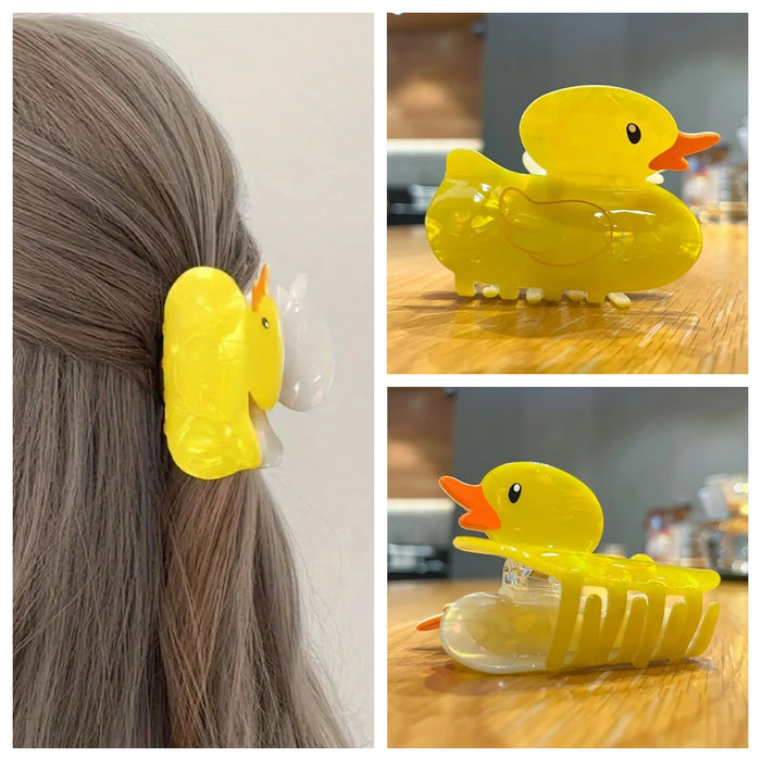 Wholesale Fun Duck Clip Cartoon Animal Hair Clip Creative Little Yellow Duck Shark Clip Cute Ponytail Clip Personalized Headwear