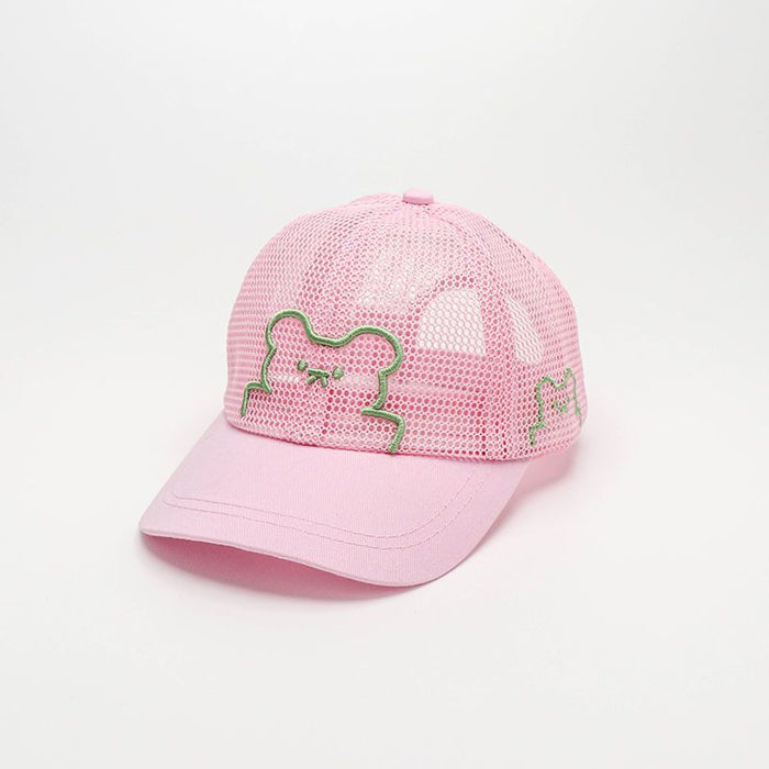 Wholesale baby peaked cap summer breathable baseball cap bear sun protection