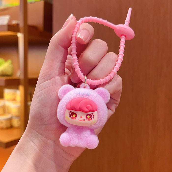 Wholesale Cartoon Flocked  Bear Pendant Cute Bag Desktop Decoration