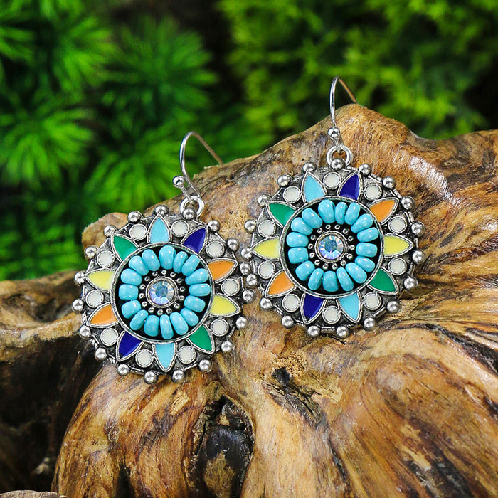 Wholesale Bohemian Mixed Blue Earrings Zinc Alloy Electroplated Party Jewelry Accessory MOQ≥2