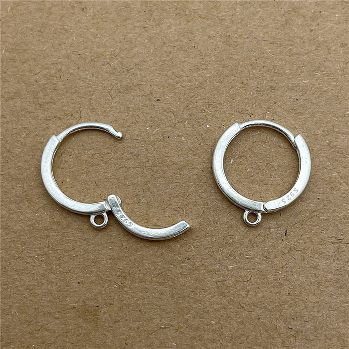 Wholesale Pure silver earring accessories, ear buckles, DIY handmade earrings with loops, semi-finished earrings, pendants